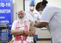 PM Modi takes first dose of Covaxin at Delhi’s AIIMS