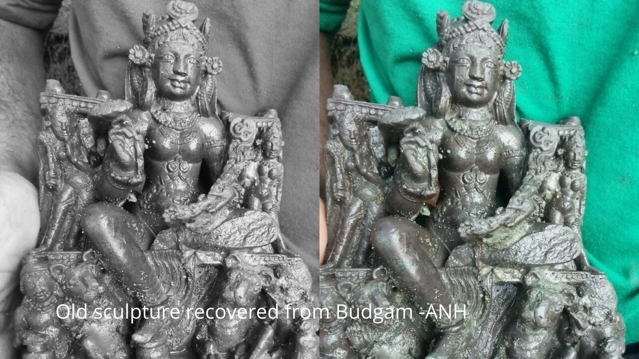 Old sculpture recovered from house of Budgam resident Old sculpture recovered from house of Budgam resident