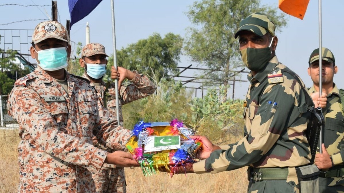 Indo-Pak Armies exchange sweets along LoC in north Kashmir on Diwali