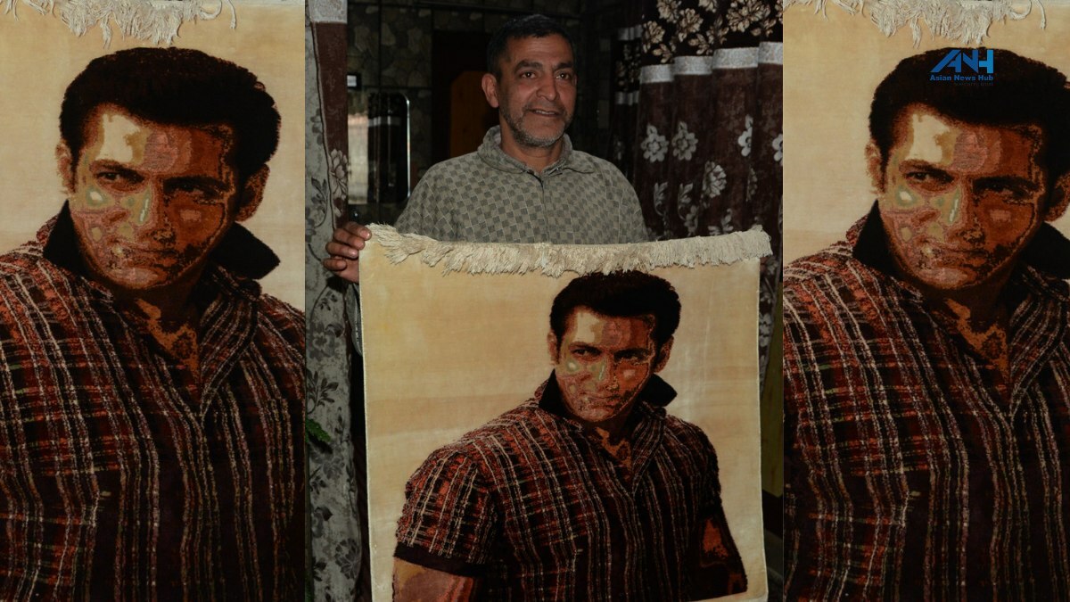 To promote 'dying' handicraft art, Kashmiri artist weaves Salman Khan portrait on carpet To promote ‘dying’ handicraft art, Kashmiri artist weaves Salman Khan portrait on carpet