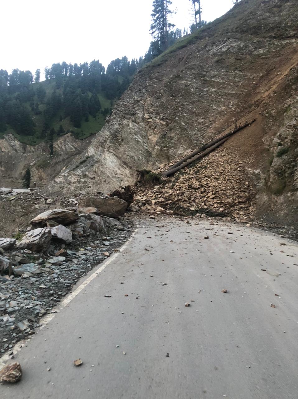Major landslide shuts Mughal Road