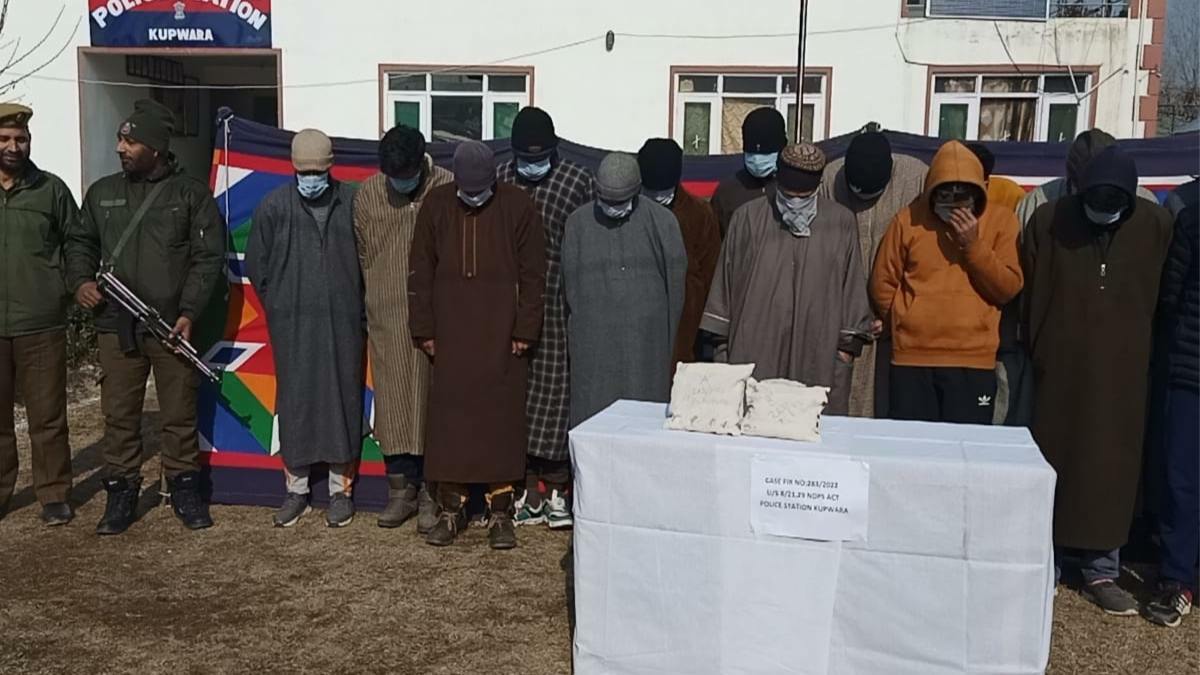 Five cops among 17 arrested as major drug smuggling module busted in Kupwara Five cops among 17 arrested as major drug smuggling module busted in Kupwara
