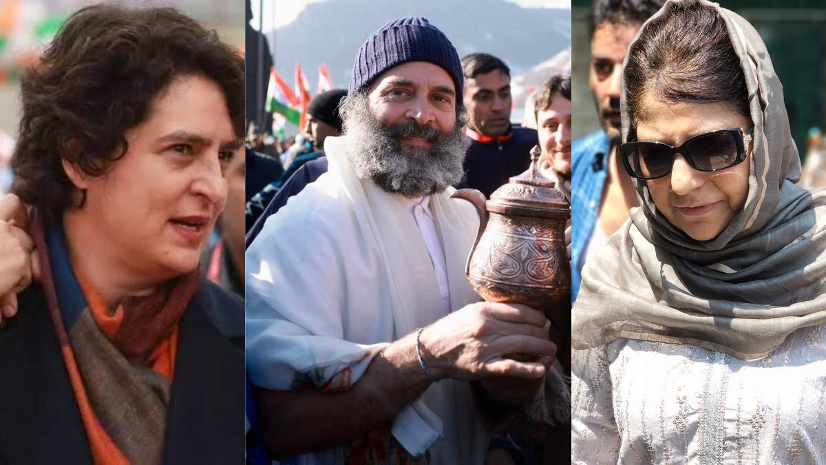 Mehbooba Mufti, Priyanka Vadra join Bharat Jodo Yatra in south Kashmir