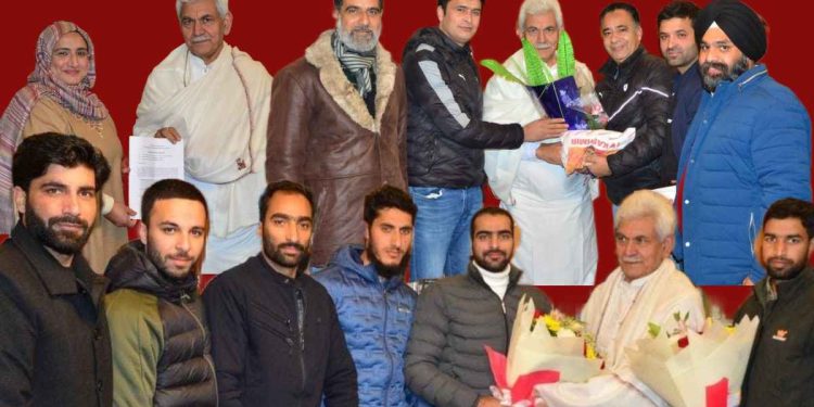 Delegation of JKSSB Selected Candidates, IAL & former President MC Sopore call on LG