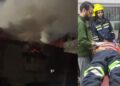 Two residential houses damaged, fireman injured in Hawal blaze Two residential houses damaged, fireman injured in Hawal blaze