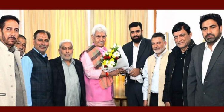 Anjuman Sharie Shian J&K delegation calls on LG Manoj Sinha Anjuman Sharie Shian J&K delegation calls on LG Manoj Sinha