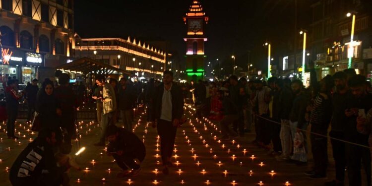 Diwali Celebrated at Srinagar’s Iconic Clock Tower Diwali Celebrated at Srinagar’s Iconic Clock Tower