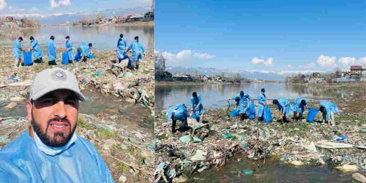 ANH’s Junaid Bhat Leads Jhelum Cleanup Drive in Sopore