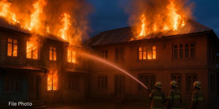 Thirteen Residential Structures Damaged in Noorbagh Srinagar Blaze Fire Partially Damages Four Residential Houses in Lal Bazar Sgr