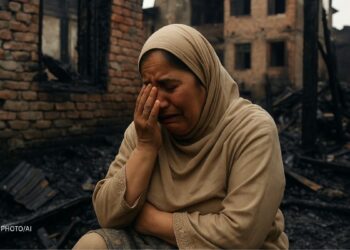 Five Residential Houses Damaged in Fire at Nawakadal Sgr